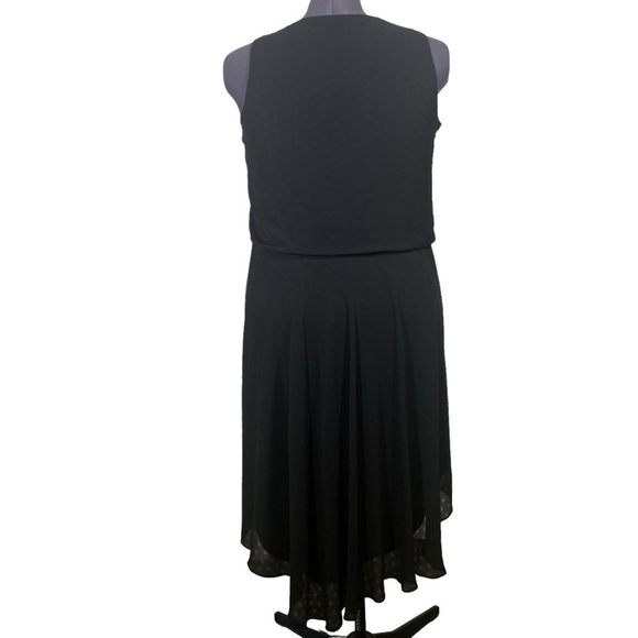 Madison Leigh women's plus size 16 sleeveless beaded black midi dress asymmetric - Picture 6 of 8